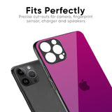 Magenta Gradient Glass Case For iPhone XS