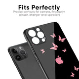 Fly Butterfly Glass Case for iPhone 15