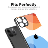 Wavy Color Pattern Glass Case for iPhone XS