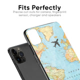 Travel Map Glass Case for iPhone 15