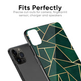 Abstract Green Glass Case For iPhone X