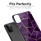 Geometric Purple Glass Case For iPhone 6S