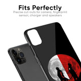 Anime Red Moon Glass Case for iPhone 12
