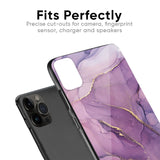 Purple Gold Marble Glass Case for iPhone X
