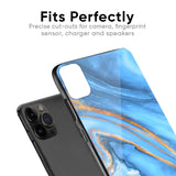 Vibrant Blue Marble Glass Case for iPhone X