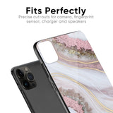 Pink & Gold Gllitter Marble Glass Case for iPhone X