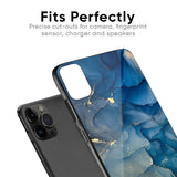 Blue Cool Marble Glass Case for iPhone X