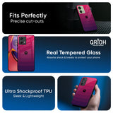 Wavy Pink Pattern Glass Case for Motorola Edge 30 Ultra