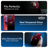 Wine Red Glass Case For Motorola Edge 30 Ultra