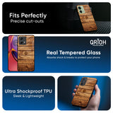 Wooden Planks Glass Case for Motorola Edge 30 Ultra