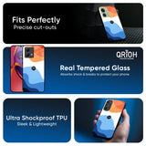 Wavy Color Pattern Glass Case for Motorola G84 5G