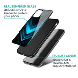 Vertical Blue Arrow Glass Case For iPhone 15 Pro