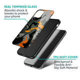 Camouflage Orange Glass Case For Redmi 9 prime