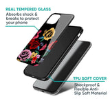 Floral Decorative Glass Case For iPhone 15 Pro
