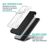 Modern White Marble Glass Case for iPhone 14 Pro