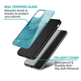 Blue Golden Glitter Glass Case for Realme 9 Pro 5G