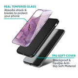 Purple Gold Marble Glass Case for Realme 3 Pro