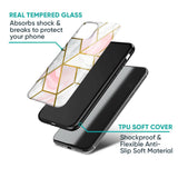 Geometrical Marble Glass Case for Oppo F17 Pro