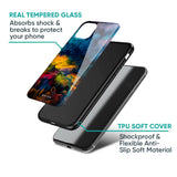 Multicolor Oil Painting Glass Case for Vivo Y15s