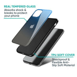 Blue Grey Ombre Glass Case for iPhone XR