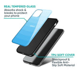 Wavy Blue Pattern Glass Case for Oppo Reno10 Pro Plus 5G