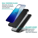 Blue Rhombus Pattern Glass Case for Oppo F19 Pro