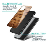 Wooden Planks Glass Case for Xiaomi Redmi Note 9 Pro