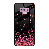 Heart Rain Fall Samsung Galaxy Note 9 Glass Back Cover Online