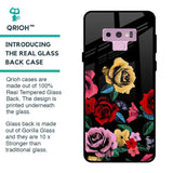 Floral Decorative Glass Case For Samsung Galaxy Note 9
