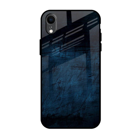 Dark Blue Grunge iPhone XR Glass Back Cover Online