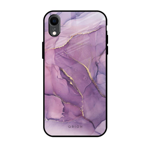 Purple Gold Marble iPhone XR Glass Back Cover Online
