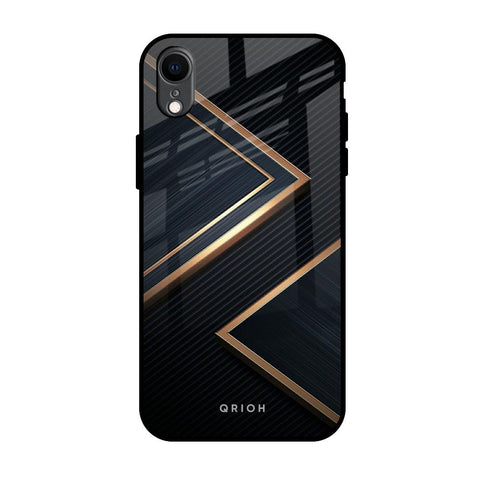 Sleek Golden & Navy iPhone XR Glass Back Cover Online