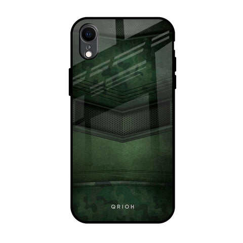 Green Leather iPhone XR Glass Back Cover Online