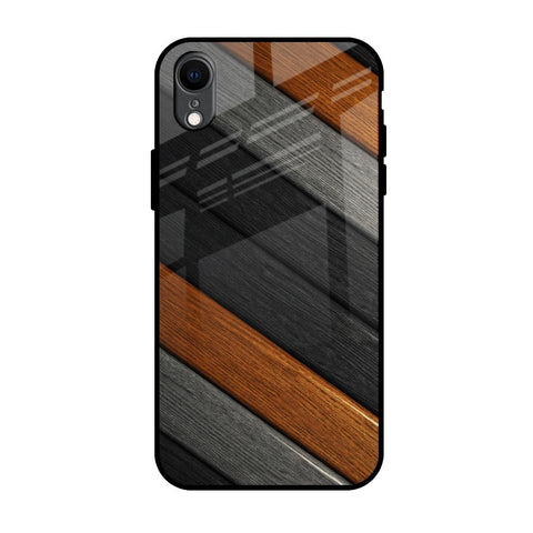 Tri Color Wood iPhone XR Glass Back Cover Online