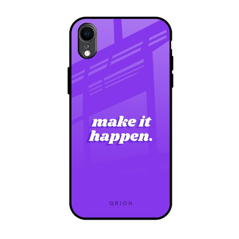 Make it Happen iPhone XR Glass Back Cover Online