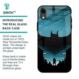 Cyan Bat Glass Case for iPhone XR