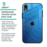Blue Wave Abstract Glass Case for iPhone XR