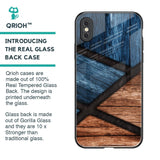 Wooden Tiles Glass Case for iPhone XS