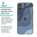 Navy Blue Ombre Glass Case for iPhone XS