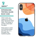 Wavy Color Pattern Glass Case for iPhone XS