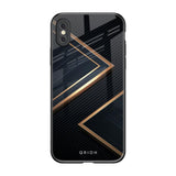 Sleek Golden & Navy iPhone XS Max Glass Back Cover Online