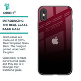 Wine Red Glass Case For iPhone XS Max