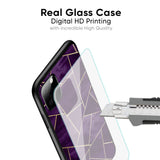 Geometric Purple Glass Case For Oppo Reno7 5G