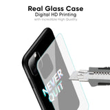 Never Quit Glass Case For Redmi 9 prime