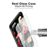 Floral Bunch Glass Case For Redmi 12C