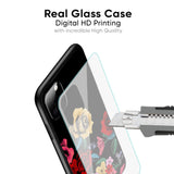 Floral Decorative Glass Case For Mi 11X Pro