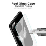 White Angel Wings Glass Case for Redmi 9 prime