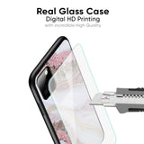 Pink & Gold Gllitter Marble Glass Case for OnePlus 9R