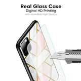 Geometrical Marble Glass Case for Realme 8