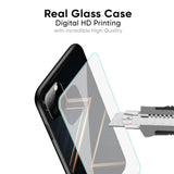 Sleek Golden & Navy Glass Case for Redmi 10 Prime